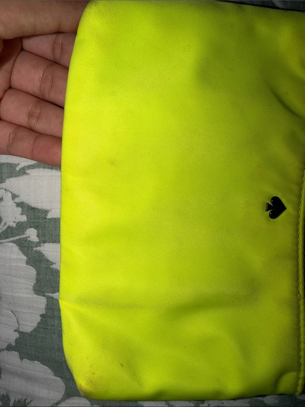 kate spade Neon Yellow Zip Wristlet Pouch